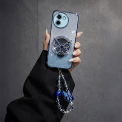 Vivo T3x 5G Stunning Shimmer Electroplating Butterfly Stand Charm Case