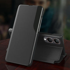 Vivo Y28 5G Luxury Half Window Leather Flip Case