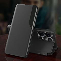 Motorola Edge 50 Pro 5G Luxury Half Window Leather Flip Case