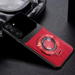 Samsung Galaxy A16 5G Original Luxury Leather Lens Magnifier Ring Stand Case