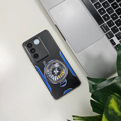 Vivo V27 5G Best Selling Stress Buster Wheel Aluminium Metal Scratch Resistant Back Case