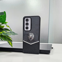 OPPO Reno 12 Pro 5G Luxury Lion Pattern Leather And Liquid Silicone Case