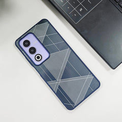 Oppo A3 5G Triangle Pattern Matte Back Shockproof Case