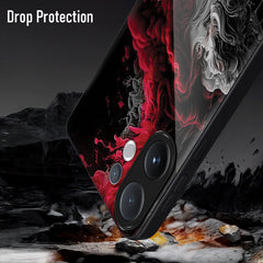 Vivo V60 5G Premium Acrylic Shockproof Glass Back Case (Infernal Drift)
