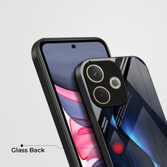 Oppo A5 Pro 5G Premium Acrylic Shockproof Glass Back Case (Blue Gradient)