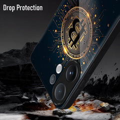 Vivo V60 5G Premium Acrylic Shockproof Glass Back Case (Bitcoin Armor)