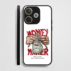 Oppo A5 Pro 5G Premium Acrylic Shockproof Glass Back Case ( Money Maker )