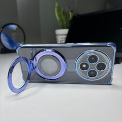 Oppo F27 Pro+ 5G Original Luxury Magnifier Ring Stand Shockproof Airbags Corner Case