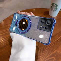 Motorola Edge 50 Pro 5G Luxury Shimmer Mirror Back Shockproof Airbag Case