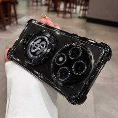 OPPO F27 PRO+ 5G Four Corner Airbags 100% Original Astro Money Magnet Rotating Dollar Case