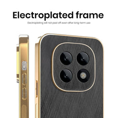 Oppo F29 Pro 5G Premium Electroplated Frame Gold Thread Pattern Soft Case