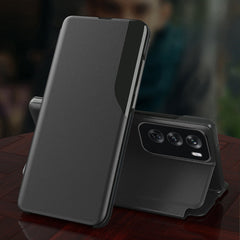 Oppo Reno12 5G Luxury Half Window Leather Flip Case