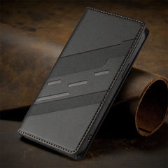 Stylish magnetic PU leather case with card slots for Oppo Reno 12 Pro 5G