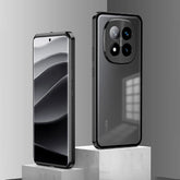 Redmi Note 14 Pro+ 5G Aluminium Metal Bumper Shield Transparent Back Case