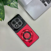 Redmi Note 14 Pro+ 5G Original Luxury Leather Lens Magnifier Ring Stand Case