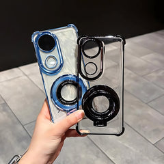 Vivo V50 5G Original Luxury Magnifier Ring Stand Shockproof Airbags Corner Case