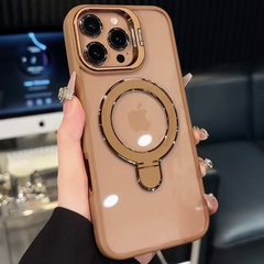 iPhone 16 Pro Golden Circle Magnetic With Camera Lens Rings iPhone Case
