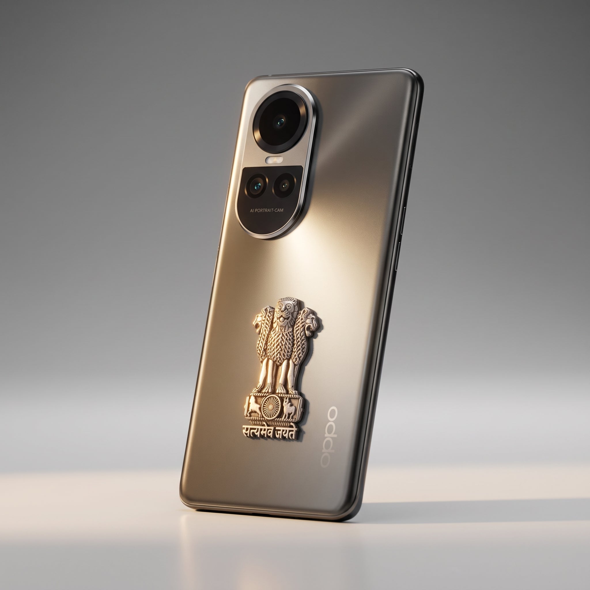 Oppo Reno 10 5G Compatible Satyamev Jayate 3D Metal Emblem Sticker