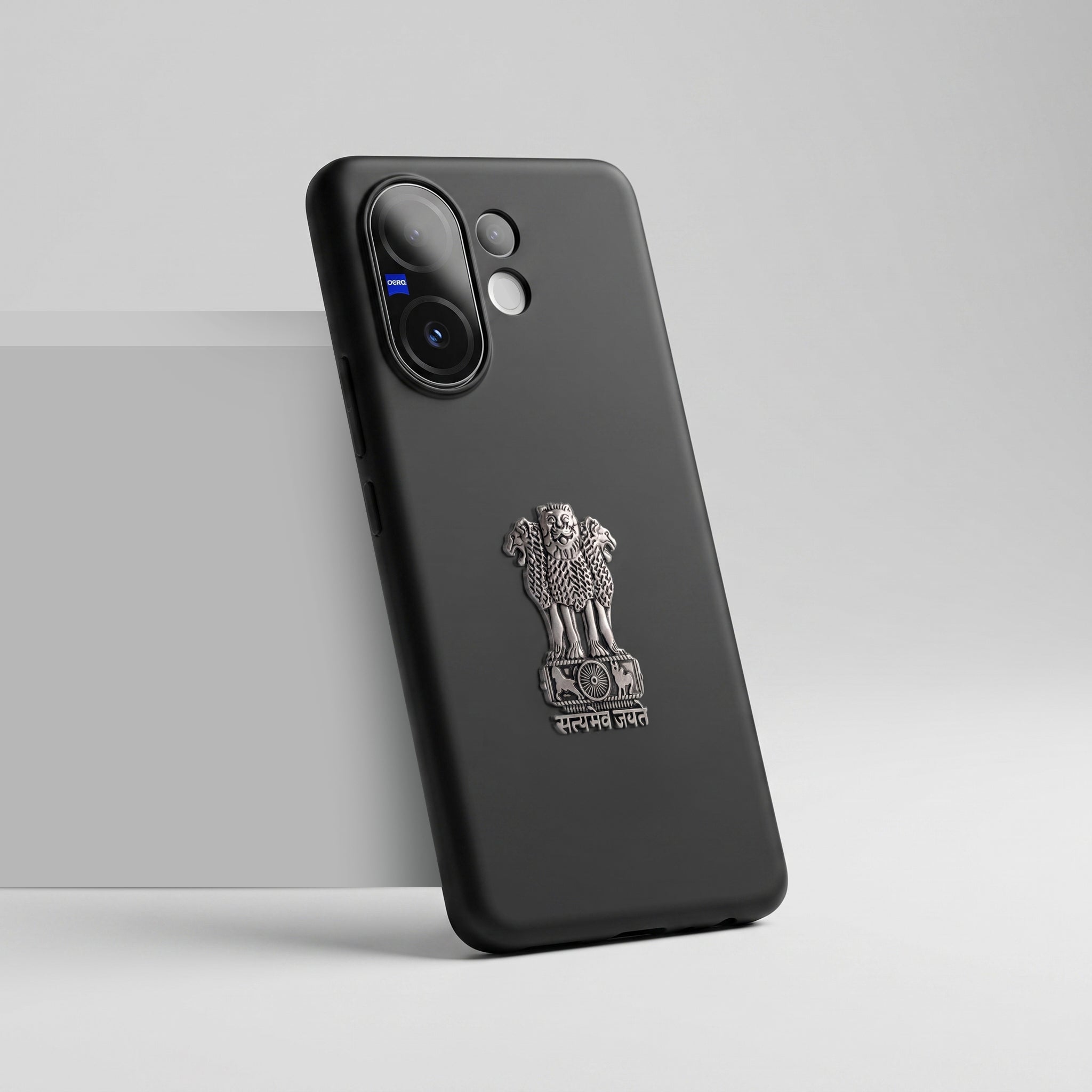 Vivo T4 Pro 5G Compatible Satyamev Jayate 3D Metal Emblem Sticker