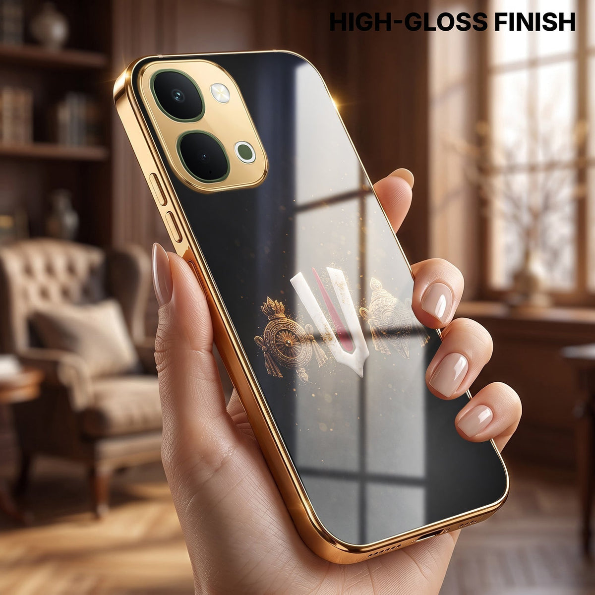 Vivo Y51 Pro 5G Royal Heritage Edition Gold Electroplated Glass Phone Back Case