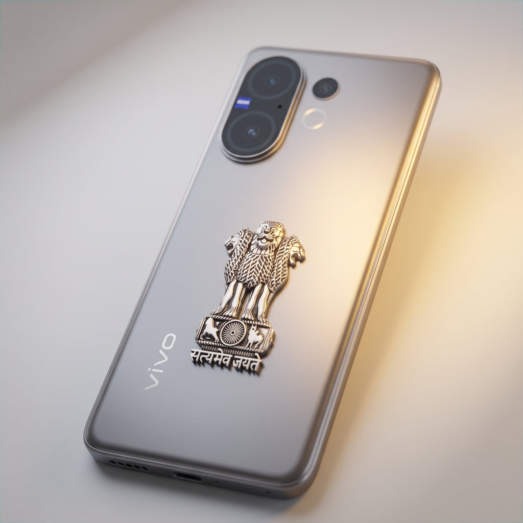 Vivo X200 FE 5G Compatible Satyamev Jayate 3D Metal Emblem Sticker