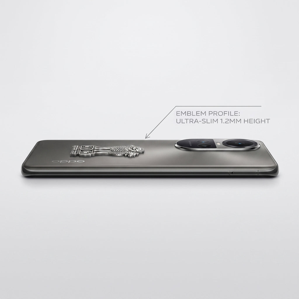 Oppo Reno 10 5G Compatible Satyamev Jayate 3D Metal Emblem Sticker