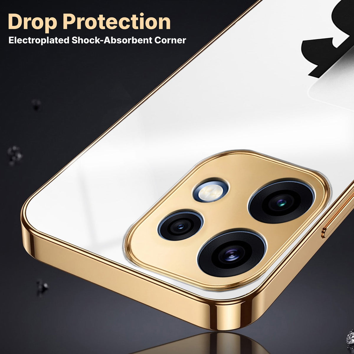 Oppo Reno 16 5G Luxury XAU/USD Gold Electroplated Glass Phone Back Case