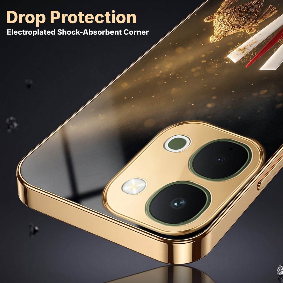 Vivo Y51 Pro 5G Royal Heritage Edition Gold Electroplated Glass Phone Back Case