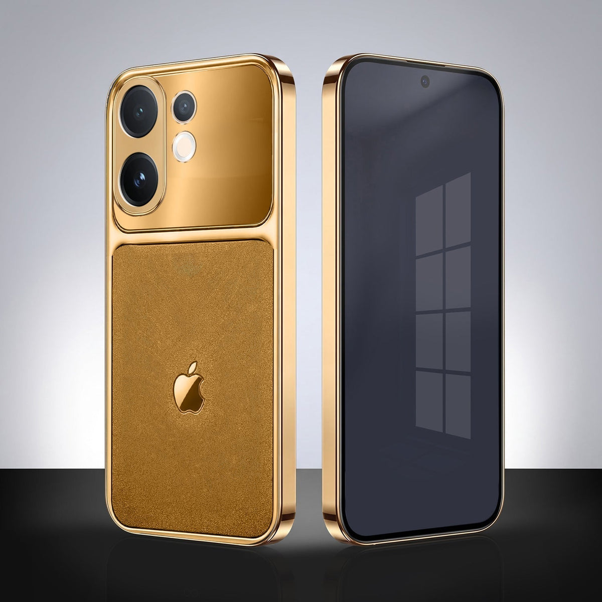 Vivo T4 Pro 5G Royal Touch Apple Gold Electroplated Glass Phone Back Case