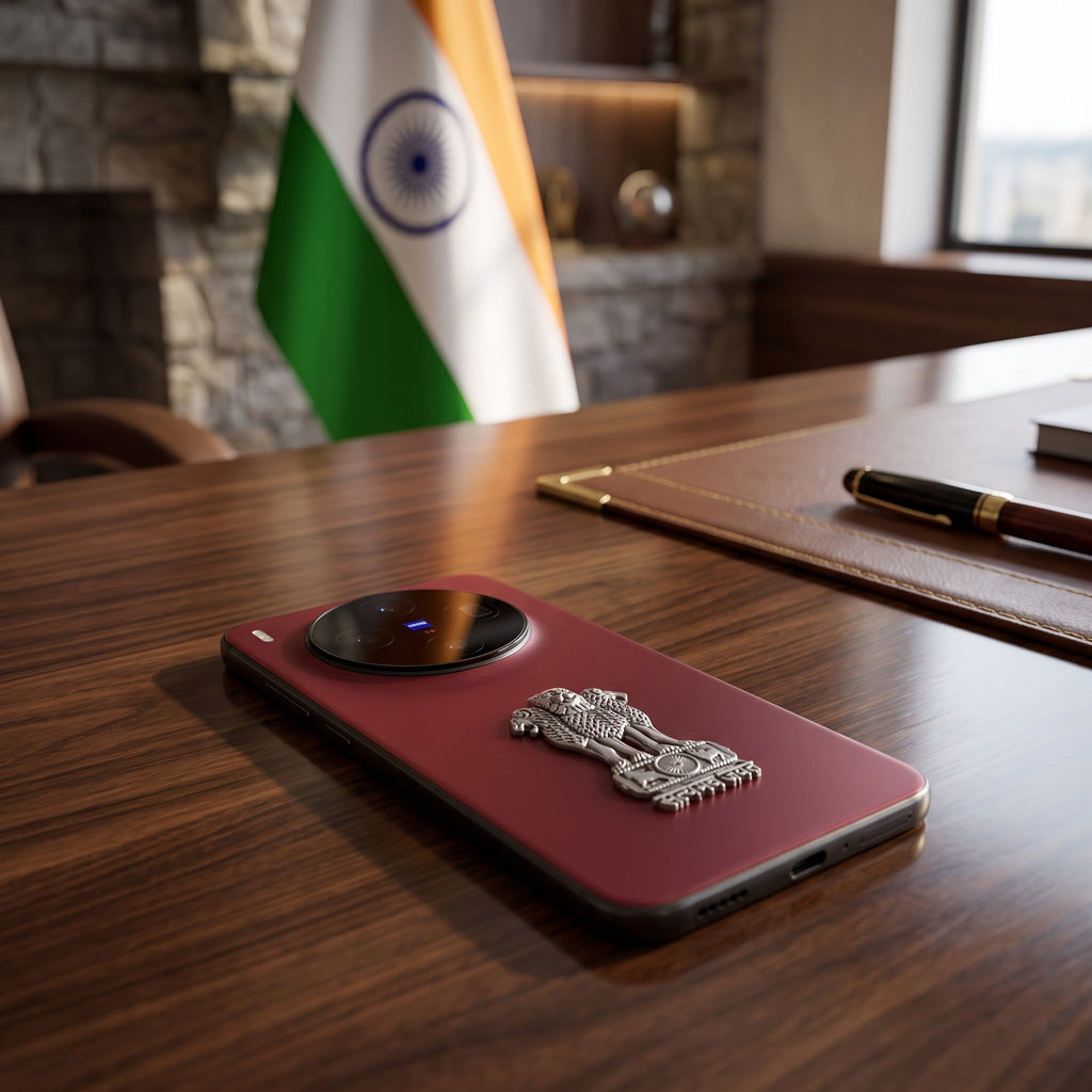 Vivo X300 5G Compatible Satyamev Jayate 3D Metal Emblem Sticker