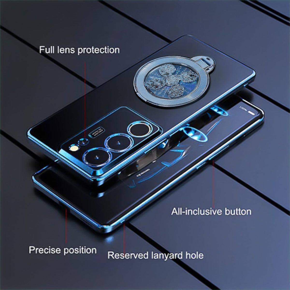 Vivo Y300 5G Electroplating Reflective Fidget Rotating Back Case