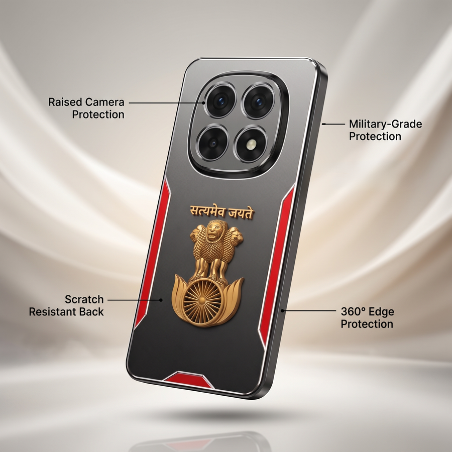Oppo F29 Pro 5G Satyamev Jayate 3D Metal Aluminium Back Case