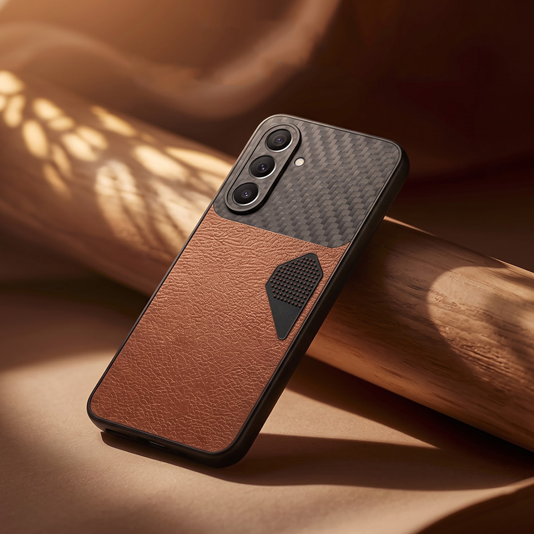 Samsung Galaxy A57 5G Carbon Fiber Heat Dissipation Leather Hybrid Phone Case