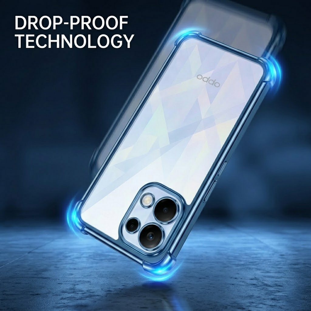 Oppo K13 5G Anti-Yellow Electroplating Transparent Airbags Case