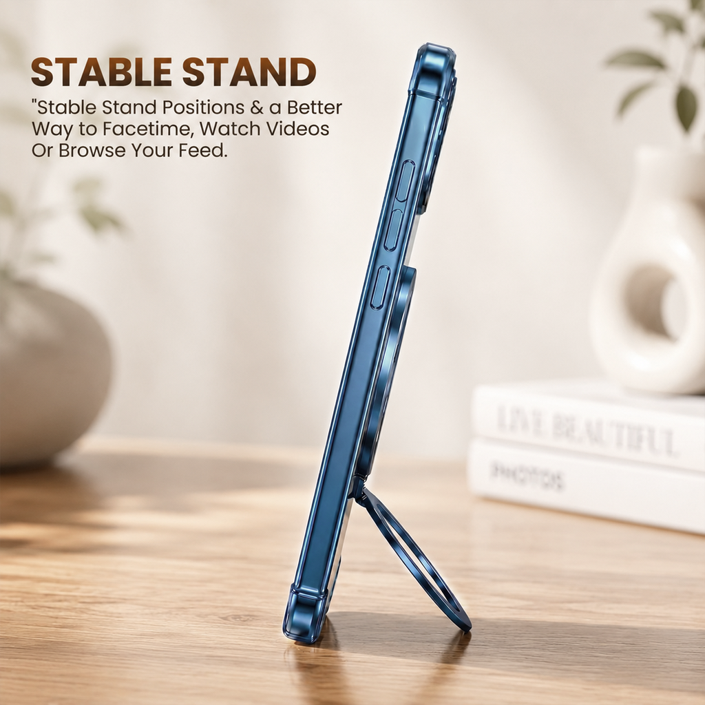 Vivo Y400 Pro 5G Original Luxury Magnifier Ring Stand Shockproof Airbags Corner Case