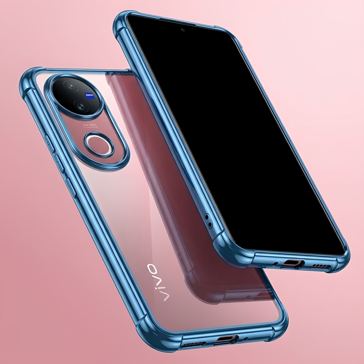 Vivo V50 5G Anti-Yellow Electroplating Transparent Airbags Case