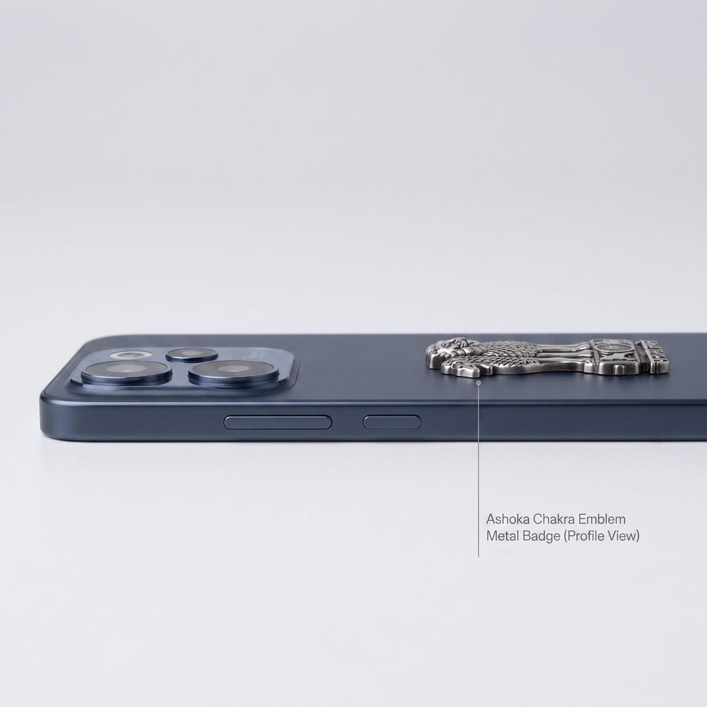 OPPO Reno15c 5G Compatible Satyamev Jayate 3D Metal Emblem Sticker