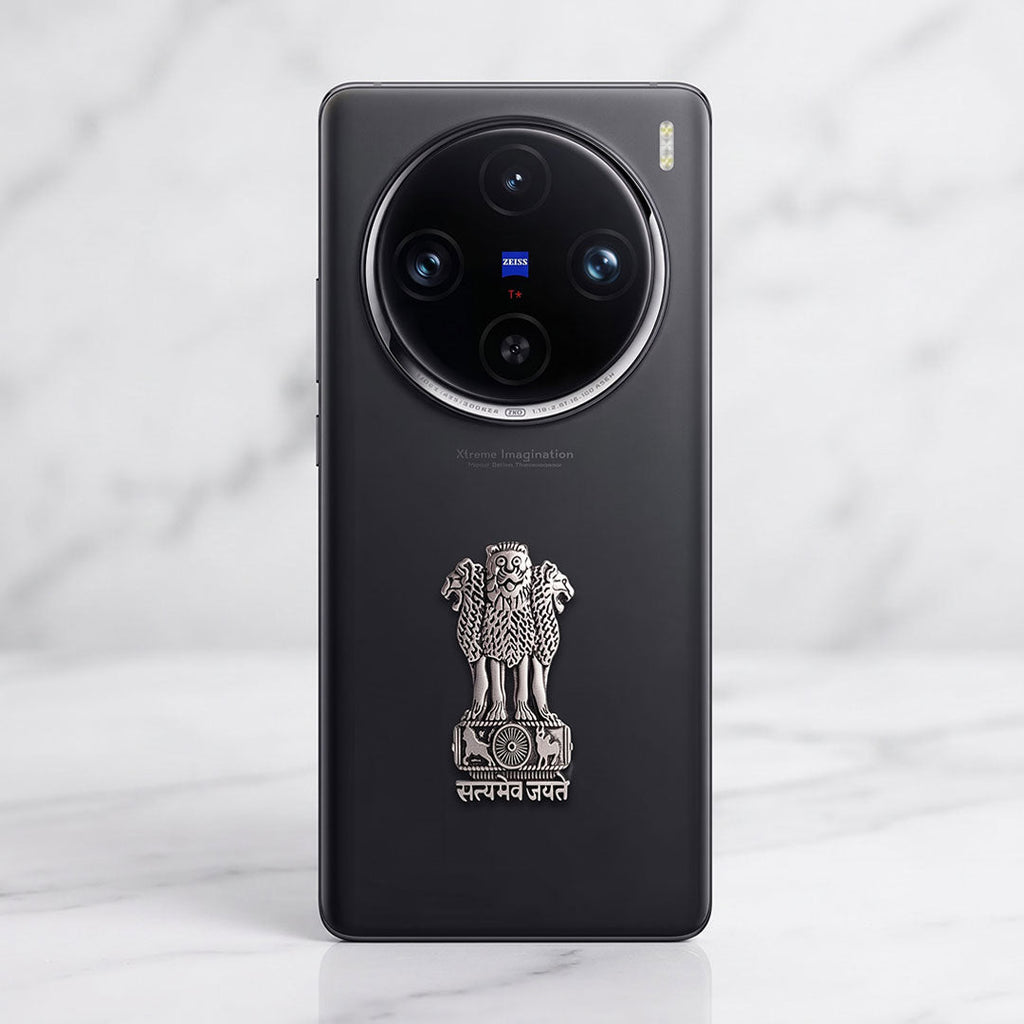 Vivo X100 Pro 5G Compatible Satyamev Jayate 3D Metal Emblem Sticker