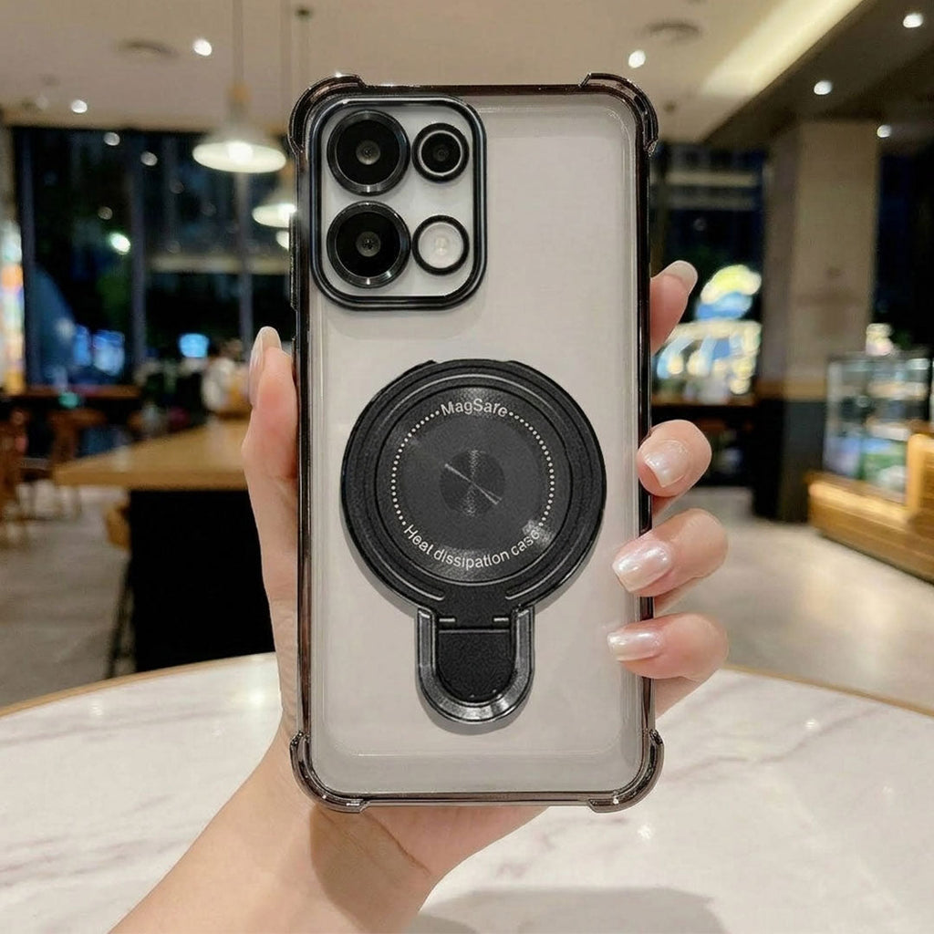 Oppo F31 5G Luxury Four Corner Invincible Bracket Ring Stand Case
