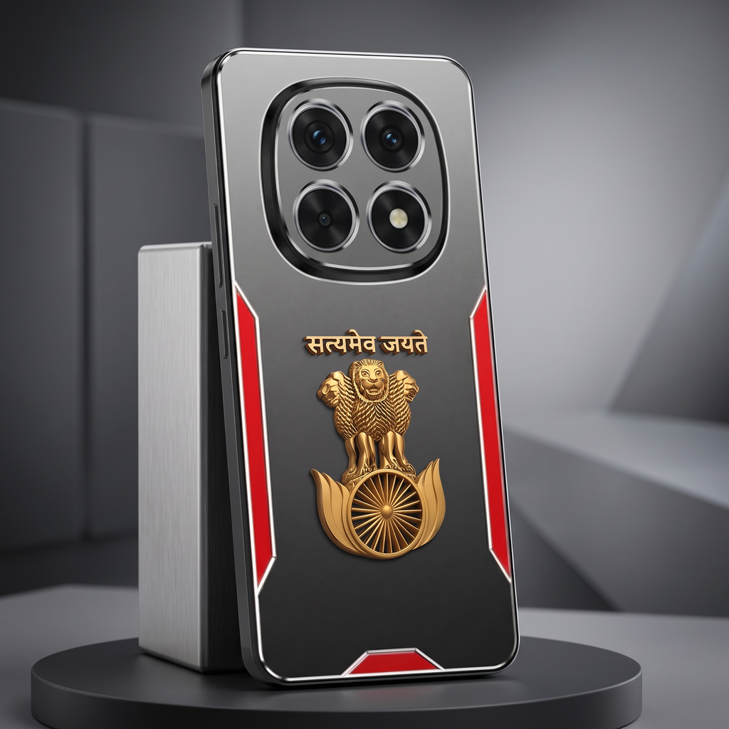 Oppo F29 Pro 5G Satyamev Jayate 3D Metal Aluminium Back Case