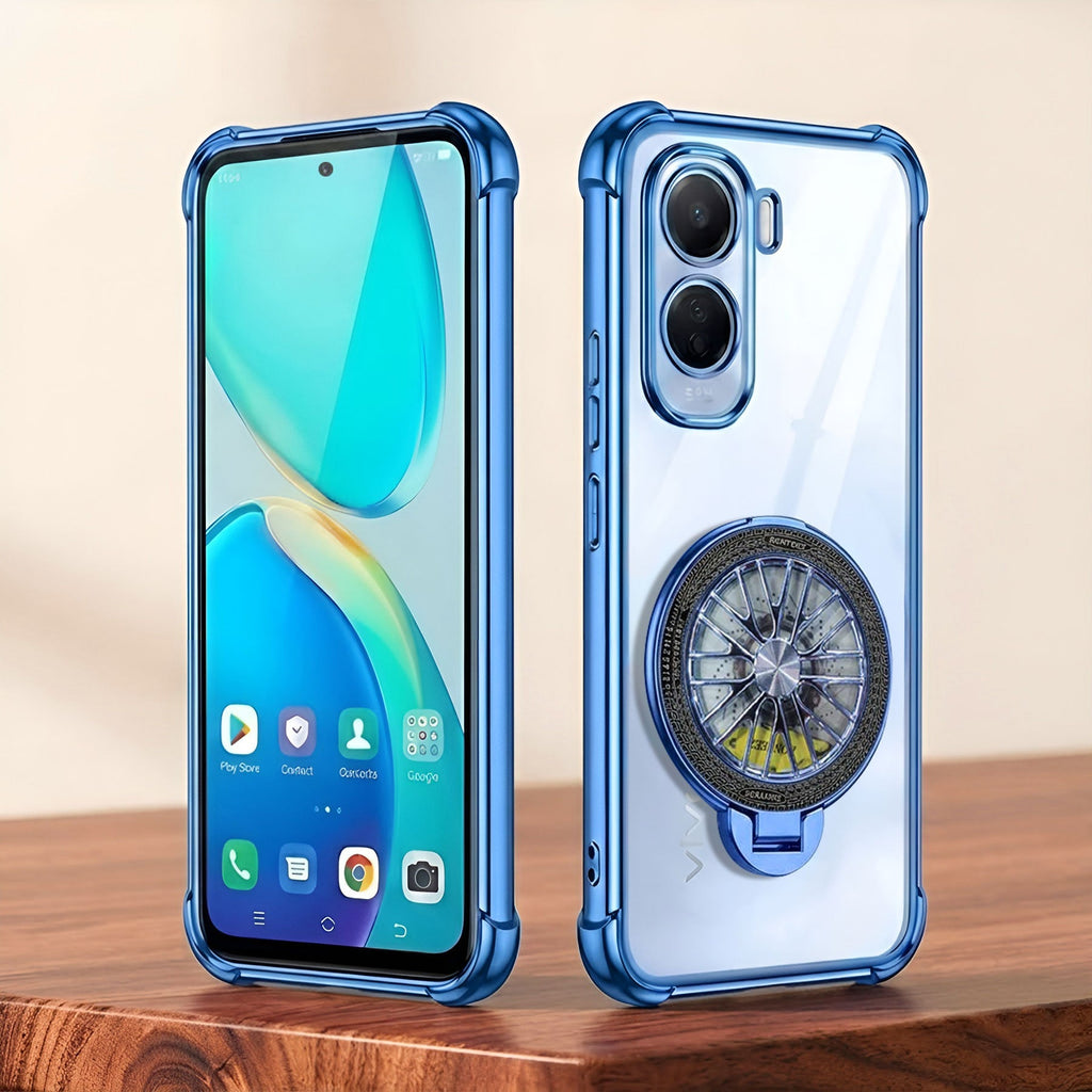 Vivo T5 Pro 5G Premium Stress Buster Wheel Rotating Shockproof Airbags Case