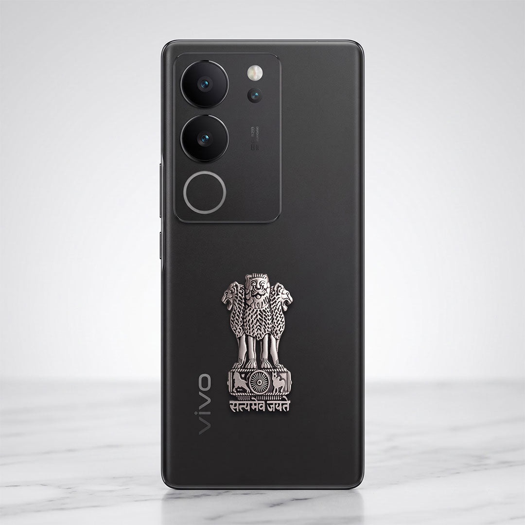 Vivo V29 Pro 5G Compatible Satyamev Jayate 3D Metal Emblem Sticker
