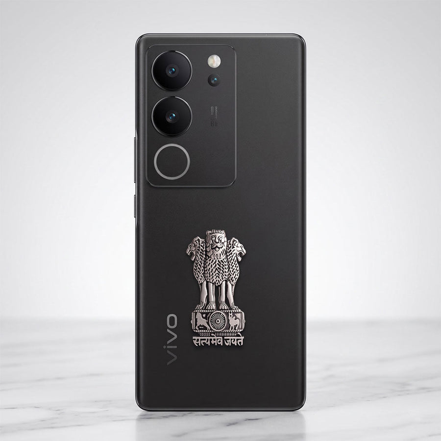 Vivo V29 Pro 5G Compatible Satyamev Jayate 3D Metal Emblem Sticker