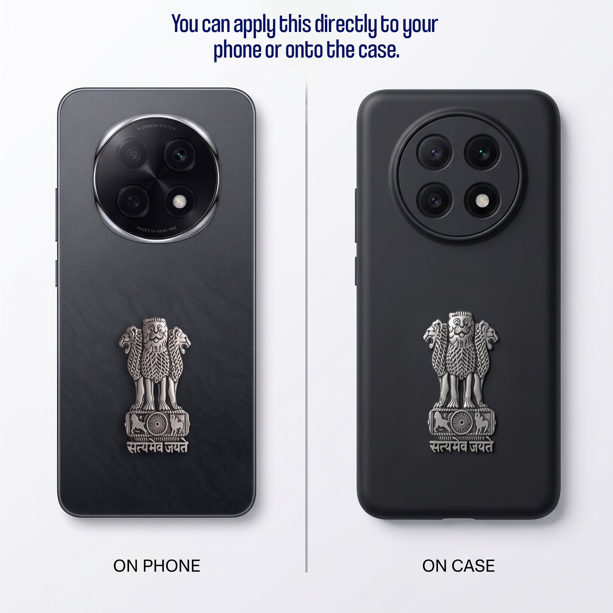 Oppo F29 Pro 5G Compatible Satyamev Jayate 3D Metal Emblem Sticker