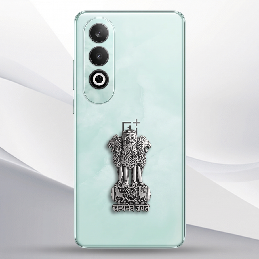 One Plus Nord CE4 5G Compatible Satyamev Jayate 3D Metal Emblem Sticker