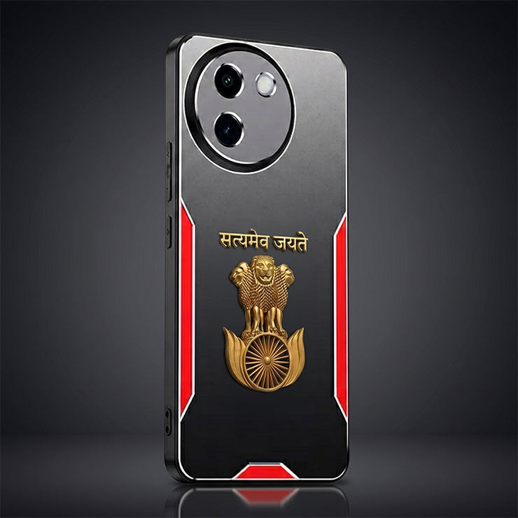 Vivo V30e 5G Satyamev Jayate 3D Metal Aluminium Back Case