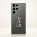 Samsung S23 Ultra 5G Compatible Satyamev Jayate 3D Metal Emblem Sticker