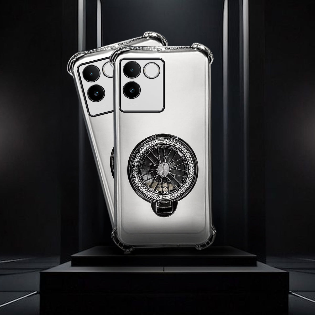 Vivo T2 Pro 5G Premium Stress Buster Wheel Rotating Shockproof Airbags Case