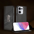 Oppo Reno 13 5G Satyamev Jayate 3D Emblem Magnetic Flip Wallet Case