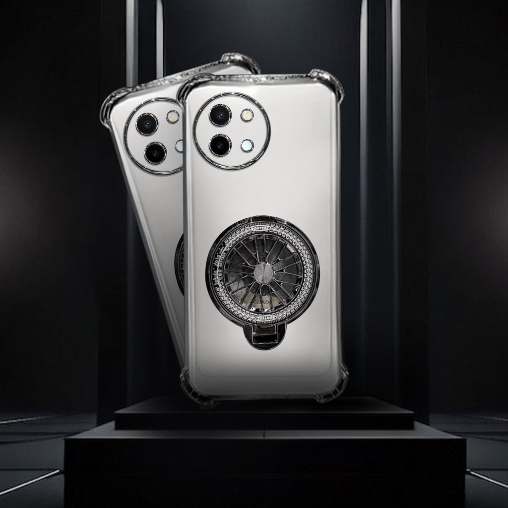 Vivo Y58 5G Premium Stress Buster Wheel Rotating Shockproof Airbags Case